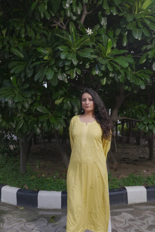 Modal Chikankari kurti - Navasi Chickankari Store